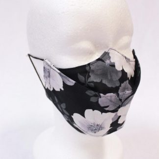 Elephant Parade Silk 3D Face mask Medium Size - Black